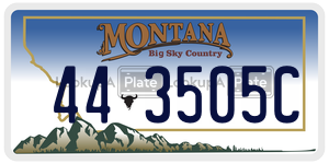 443505C  license plate in MT
