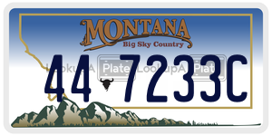 447233C  license plate in MT