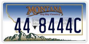 448444C  license plate in MT