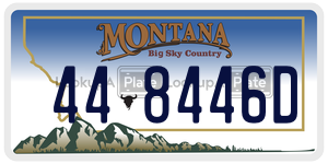 448446D  license plate in MT