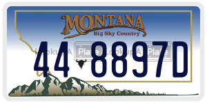 448897D  license plate in MT