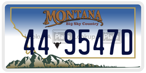 449547D  license plate in MT