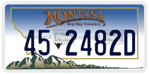 452482D  license plate in MT
