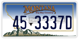 453337D  license plate in MT