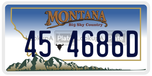 454686D  license plate in MT