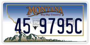 459795C  license plate in MT