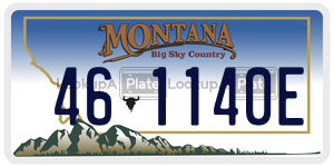 461140E  license plate in MT