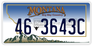 463643C  license plate in MT