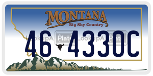 464330C  license plate in MT
