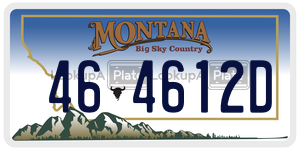 464612D  license plate in MT