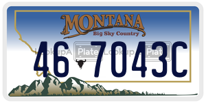 467043C  license plate in MT