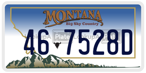 467528D  license plate in MT