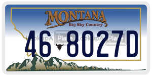 468027D  license plate in MT