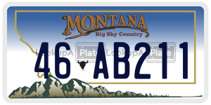 46AB211  license plate in MT