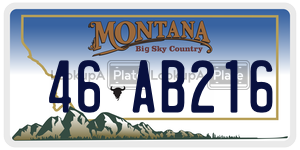 46AB216  license plate in MT