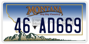 46AD669  license plate in MT