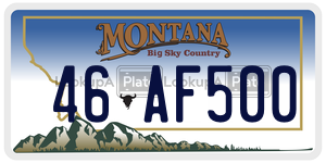 46AF500  license plate in MT