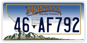 46AF792  license plate in MT