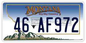 46AF972  license plate in MT