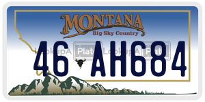 46AH684  license plate in MT