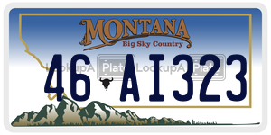 46AI323  license plate in MT