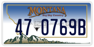 470769B  license plate in MT