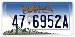 476952A  license plate in MT