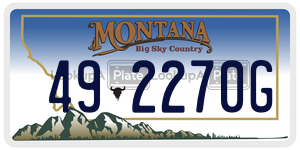492270G license plate in Montana
