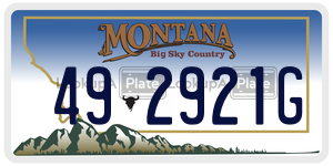 492921G  license plate in MT