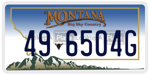 496504G license plate in Montana