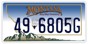 496805G  license plate in MT