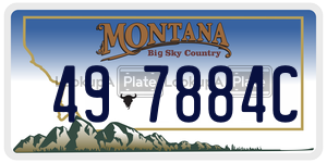 497884C license plate in Montana