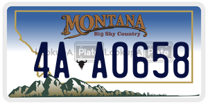 4AA0658  license plate in MT