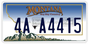 4AA4415  license plate in MT
