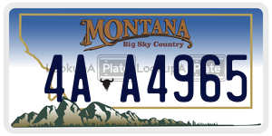 4AA4965  license plate in MT