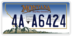 4AA6424  license plate in MT
