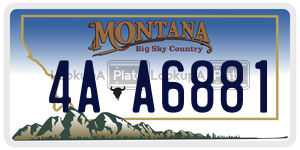 4AA6881  license plate in MT
