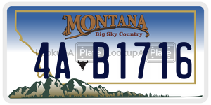 4AB1716  license plate in MT