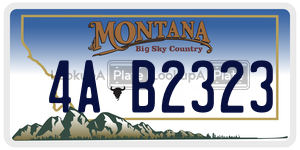 4AB2323  license plate in MT