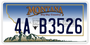 4AB3526  license plate in MT