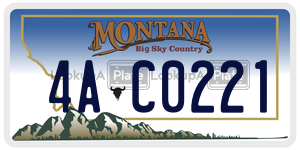 4AC0221  license plate in MT
