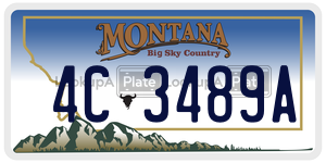 4C3489A  license plate in MT