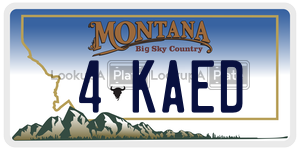 4KAED  license plate in MT