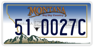 510027C  license plate in MT