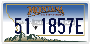 511857E  license plate in MT