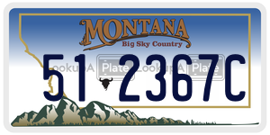 512367C  license plate in MT