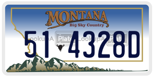 514328D  license plate in MT