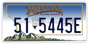 515445E  license plate in MT