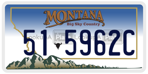 515962C  license plate in MT