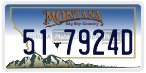 517924D license plate in Montana